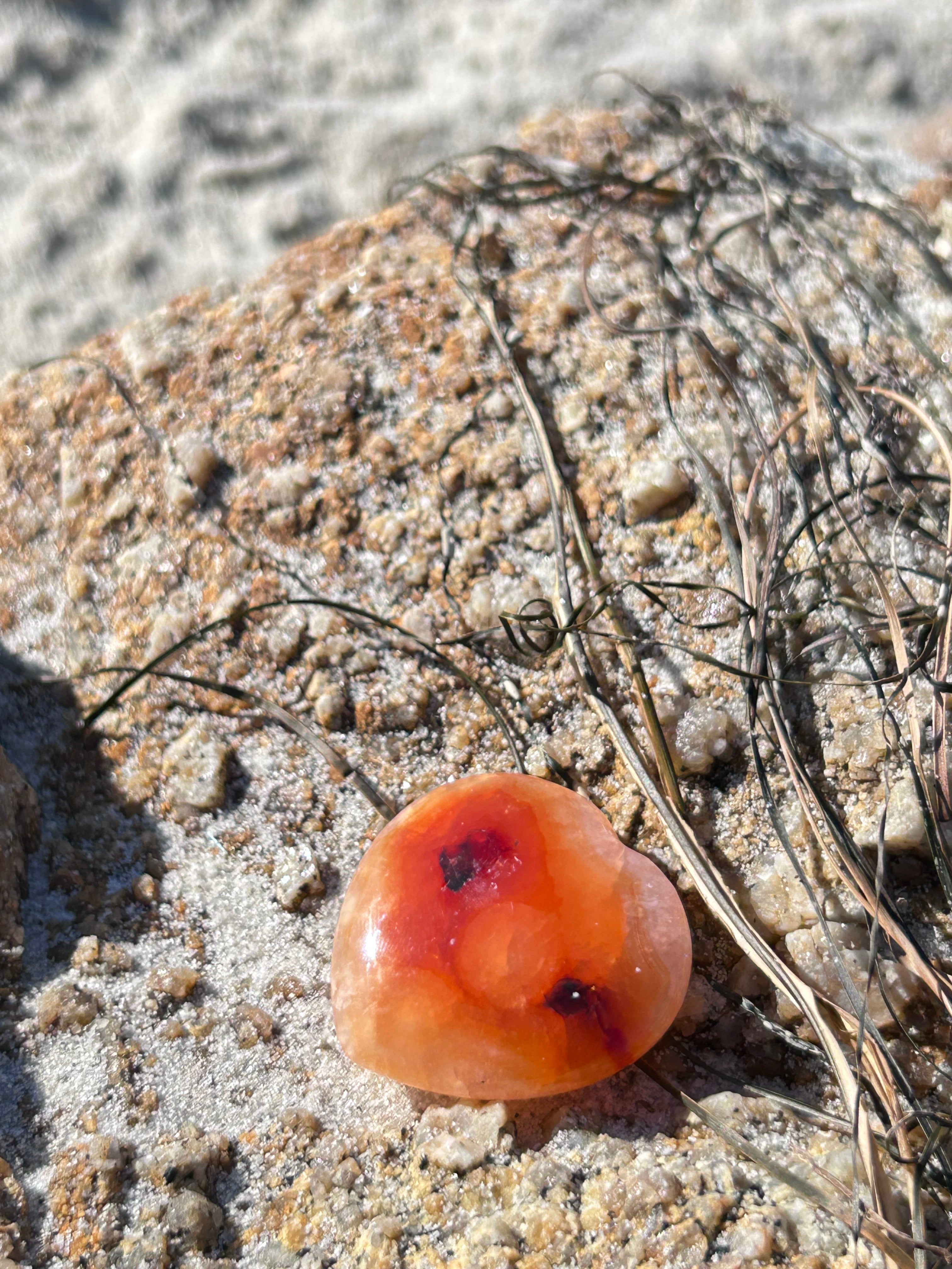 Rare Carnelian Heart- Bold Energy Stone 🧡