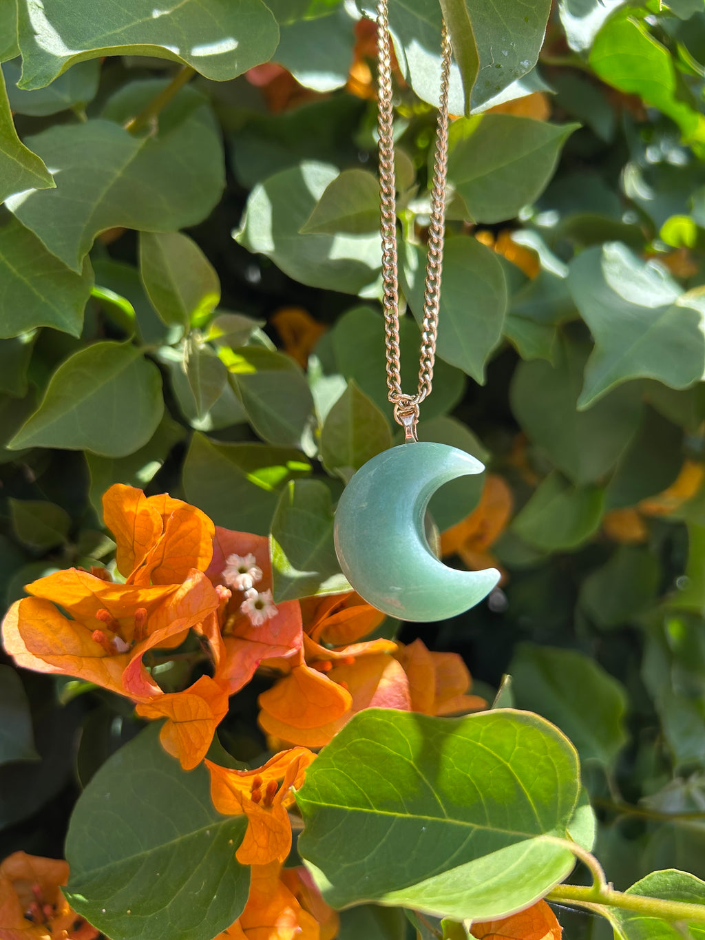 Luna Verde Jade Crescent Pendant