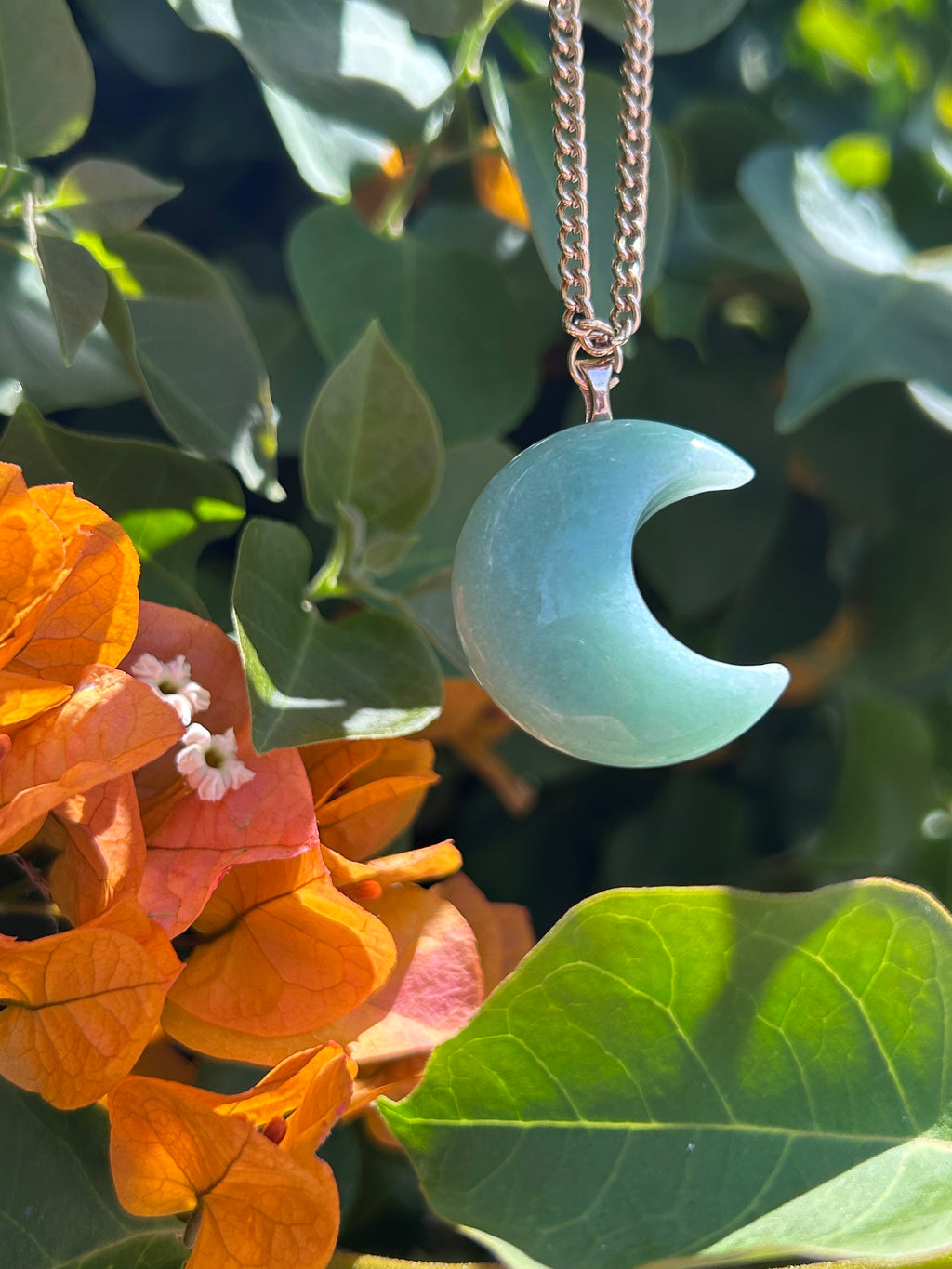Luna Verde Jade Crescent Pendant