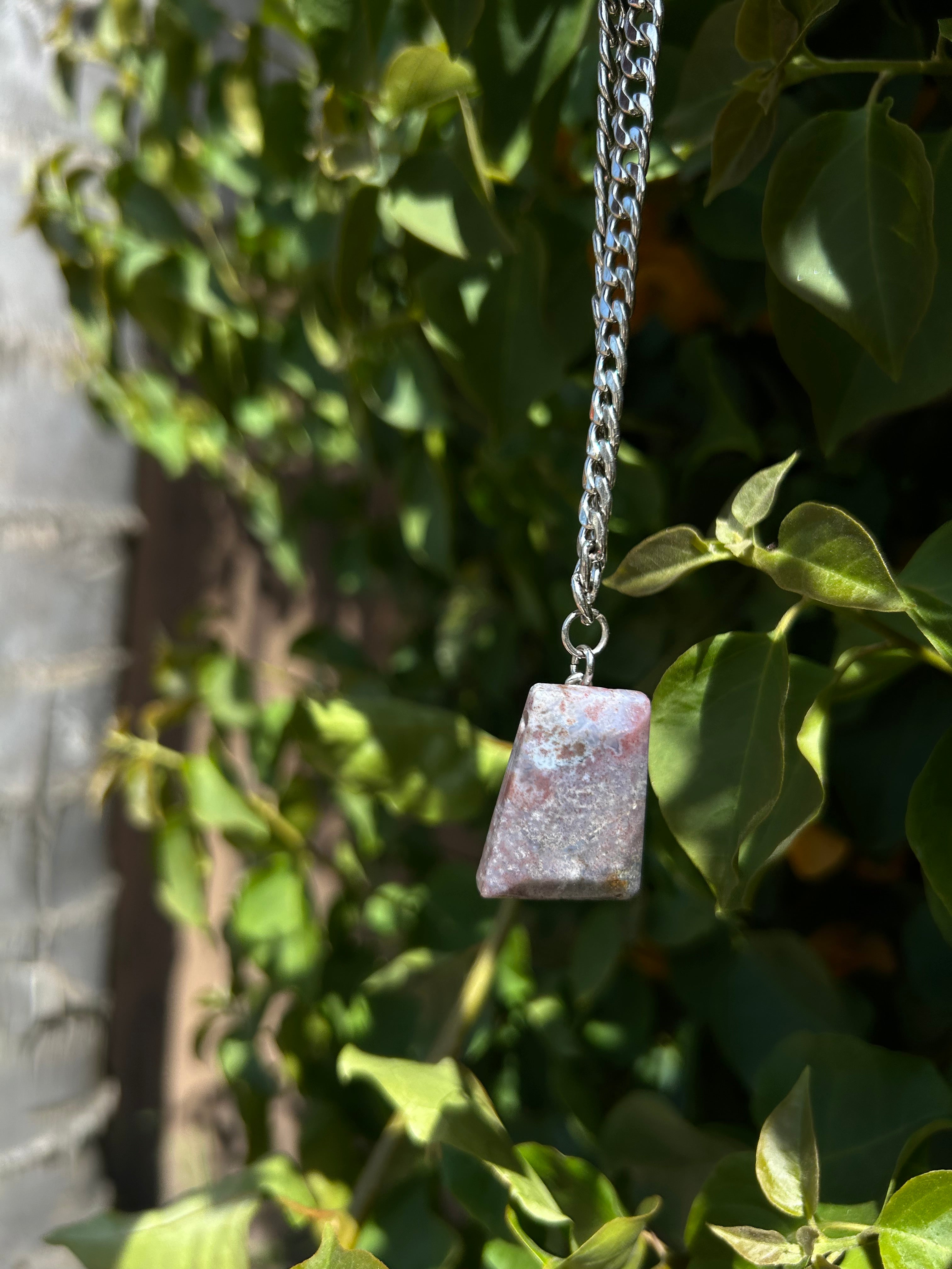 Ocean Jasper Om Serenity Necklace