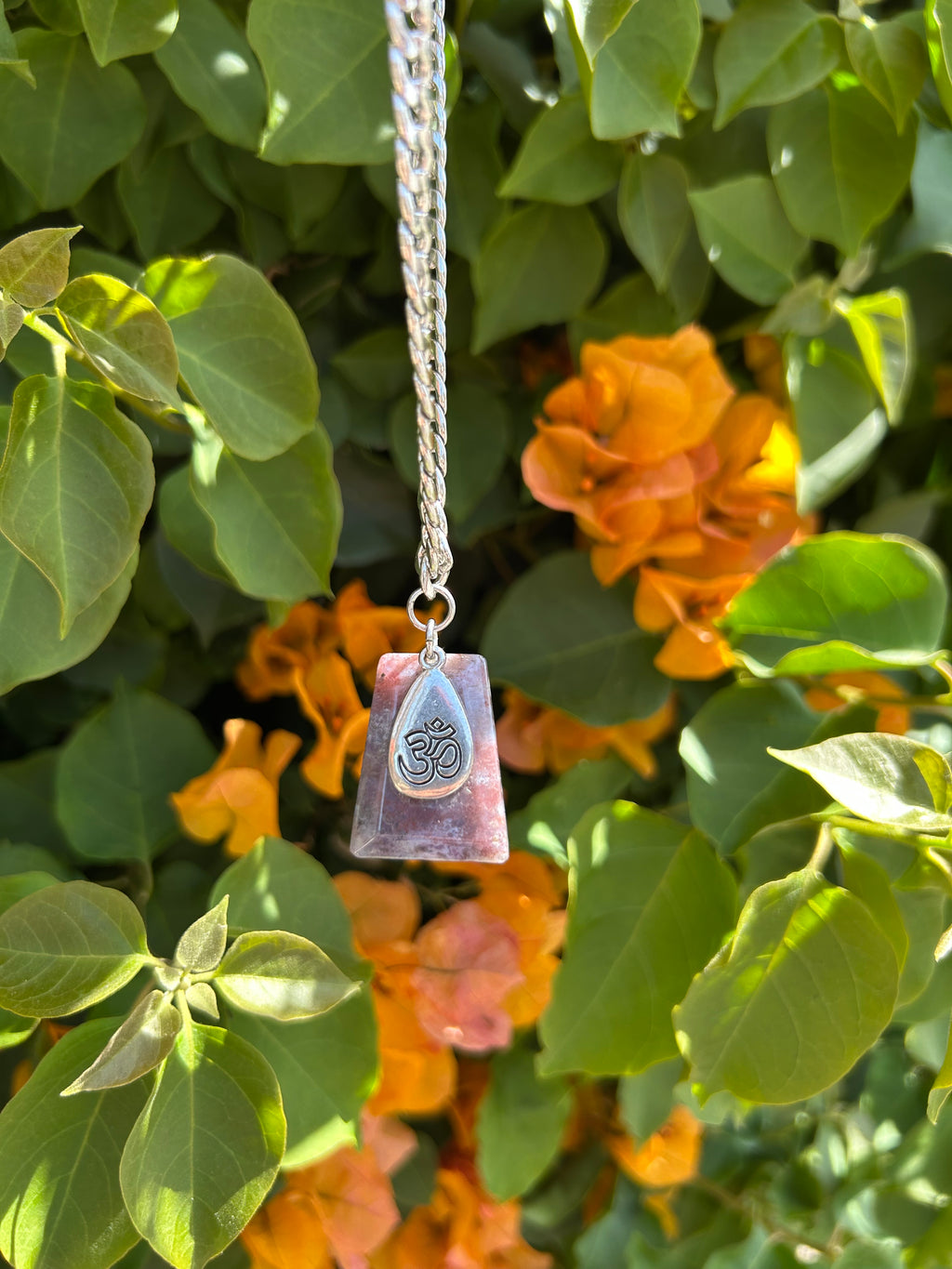 Ocean Jasper Om Serenity Necklace