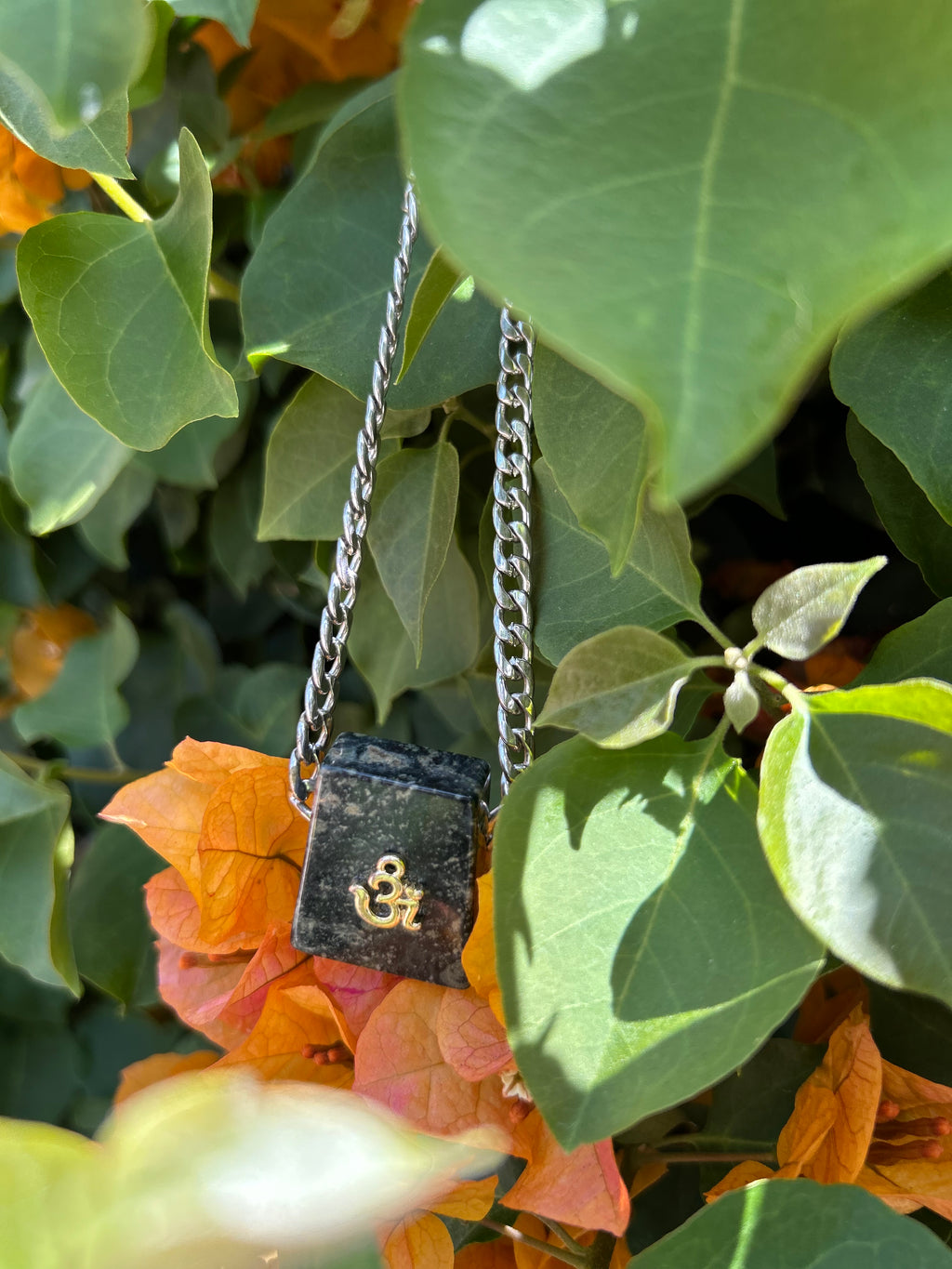 Nephrite Jade Om Necklace