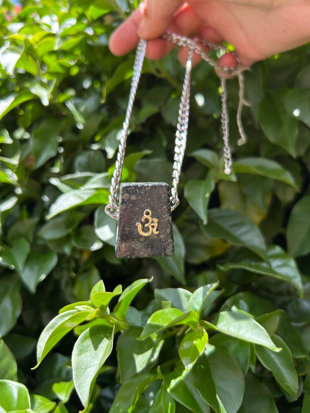 Nephrite Jade Om Necklace