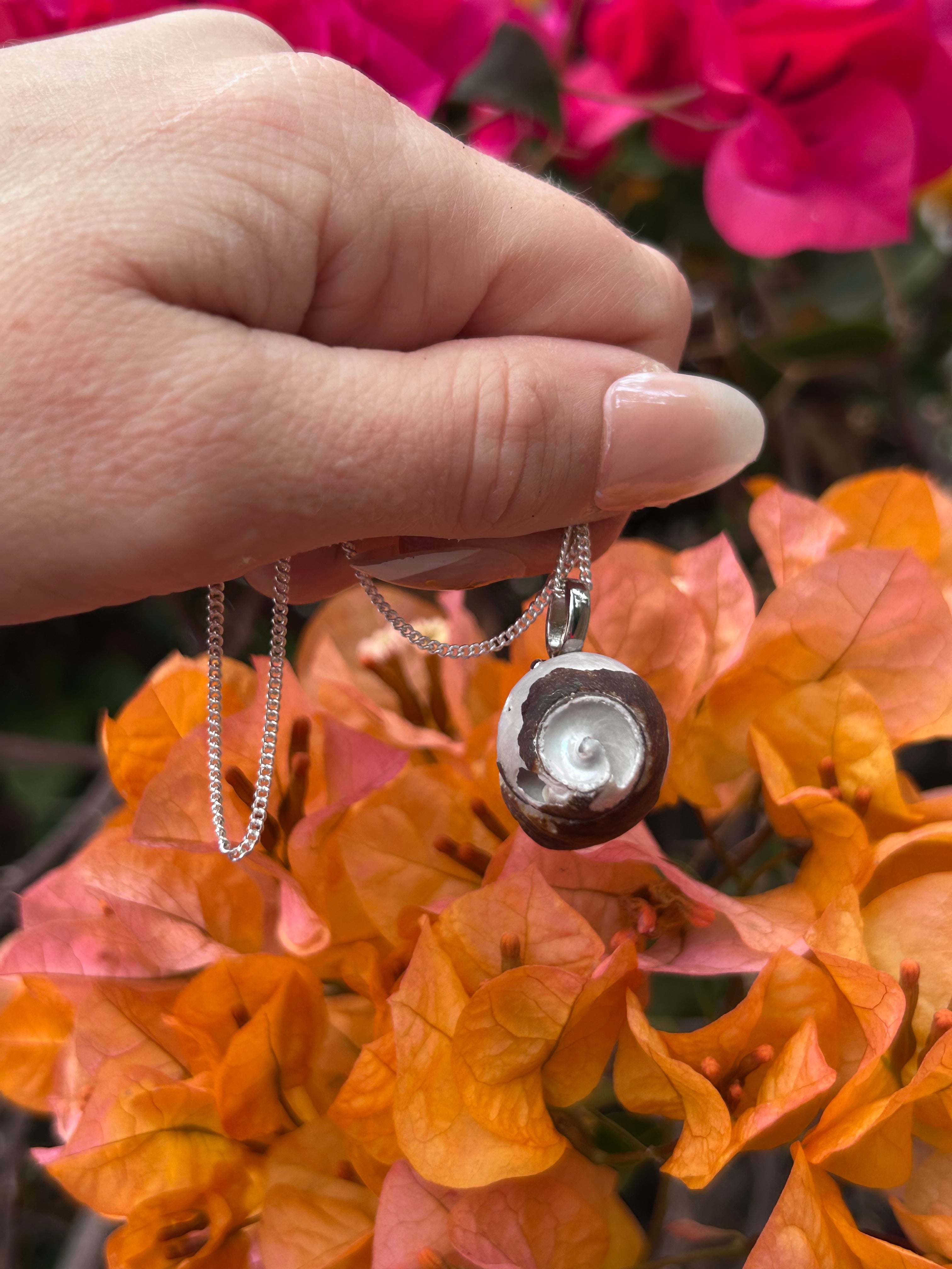 Ocean Spiral Shell Pendant