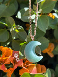 Luna Verde Jade Crescent Pendant