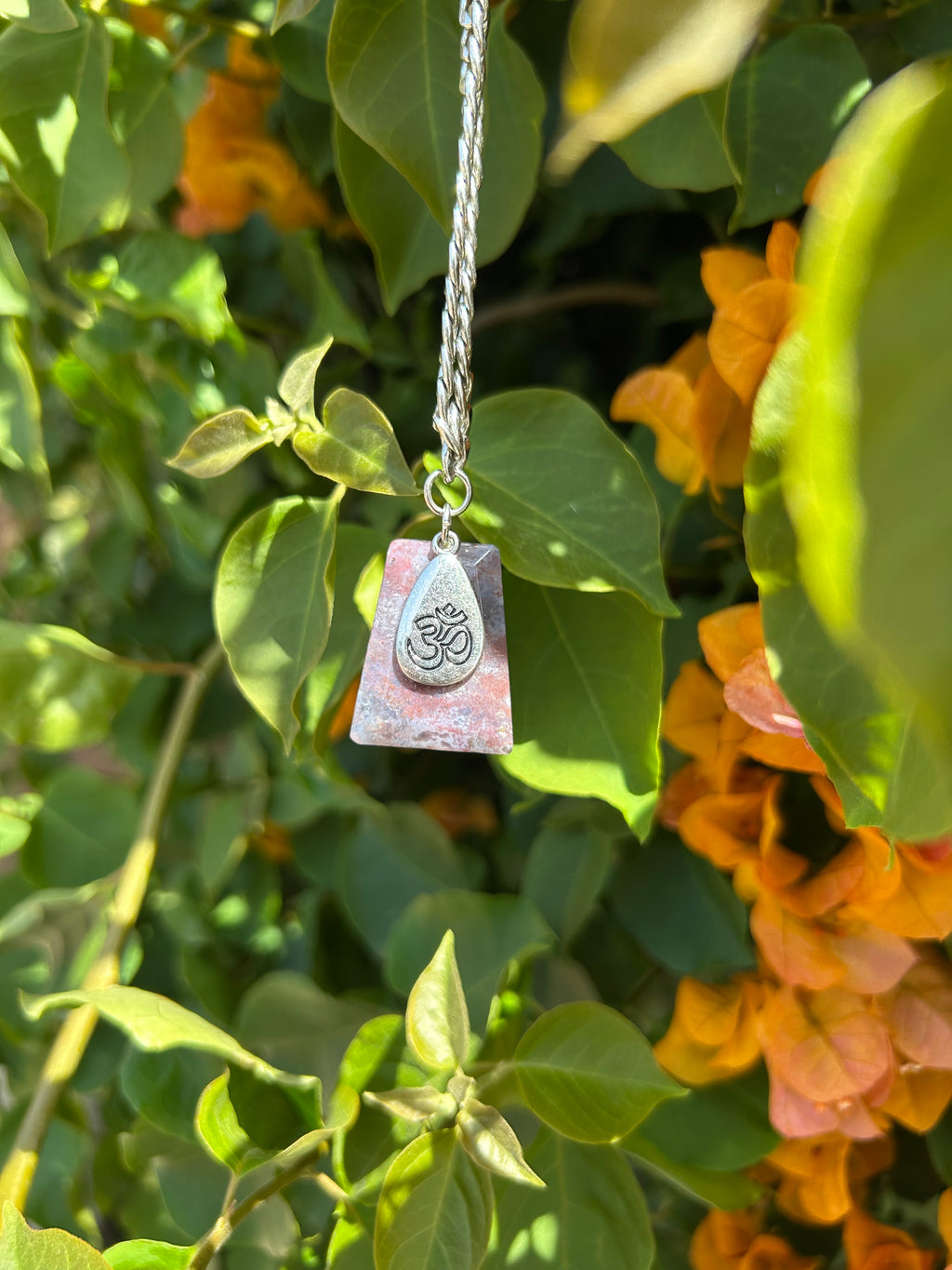 Ocean Jasper Om Serenity Necklace