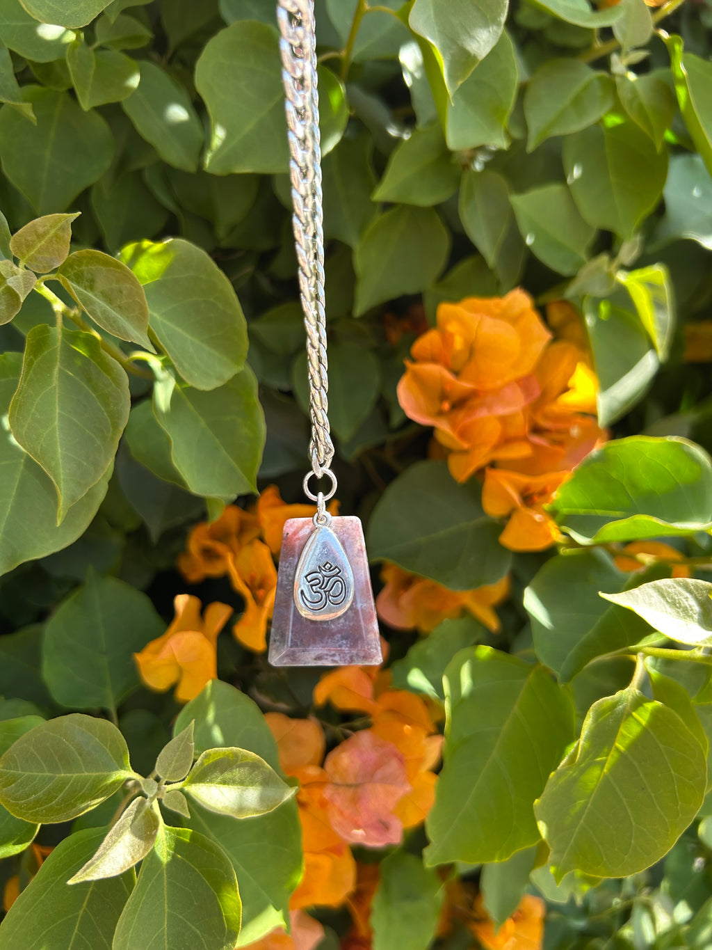 Ocean Jasper Om Serenity Necklace
