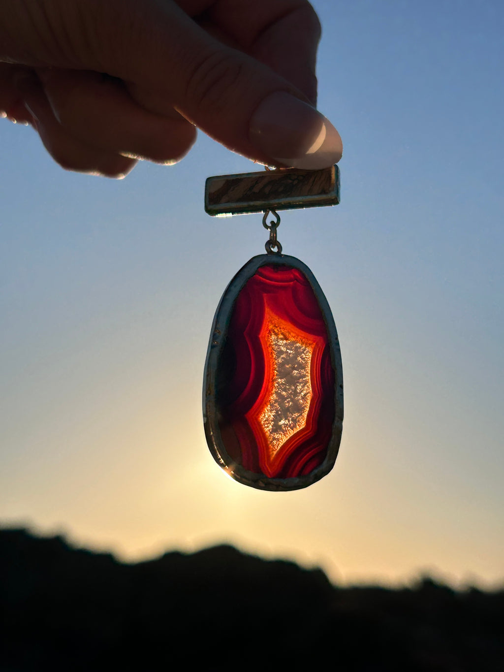 Fiery Carnelian Agate Pendant