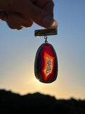 Fiery Carnelian Agate Pendant