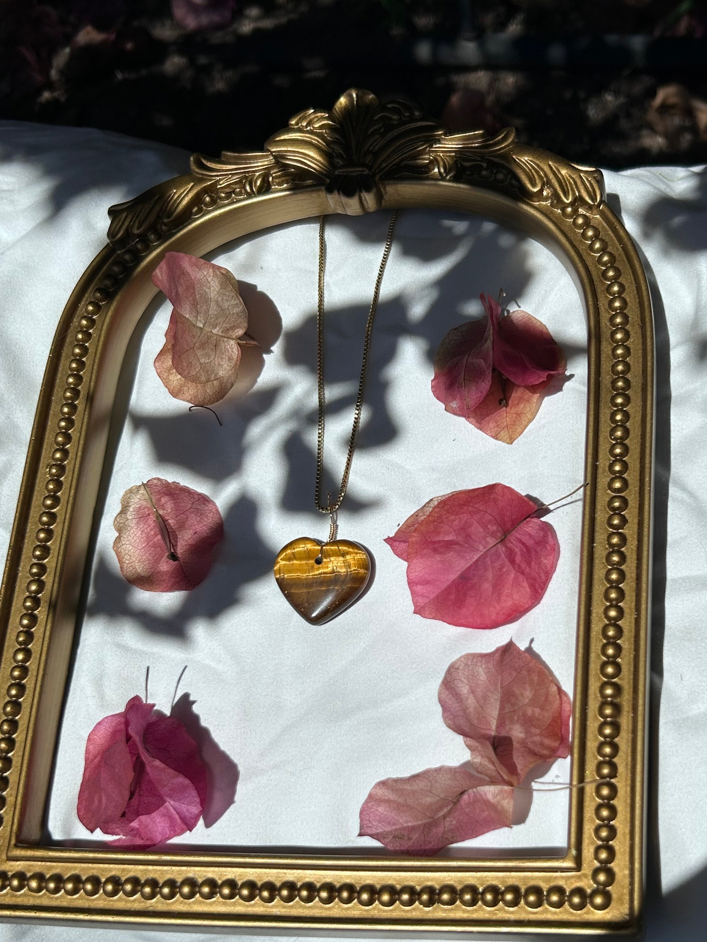 Golden Hour Tiger’s Eye Heart Pendant