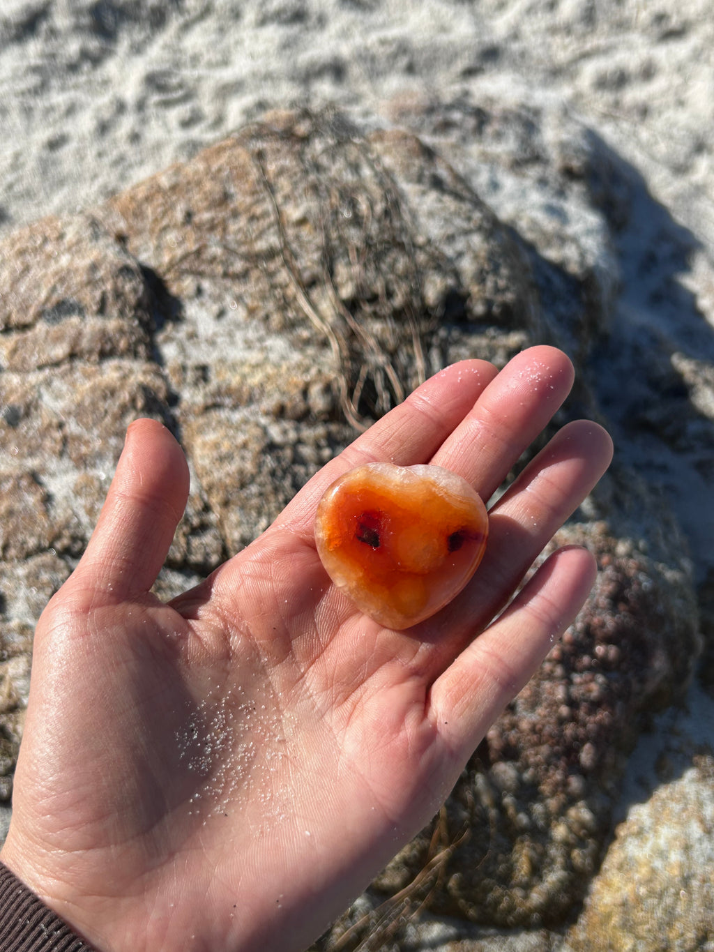 Rare Carnelian Heart- Bold Energy Stone 🧡