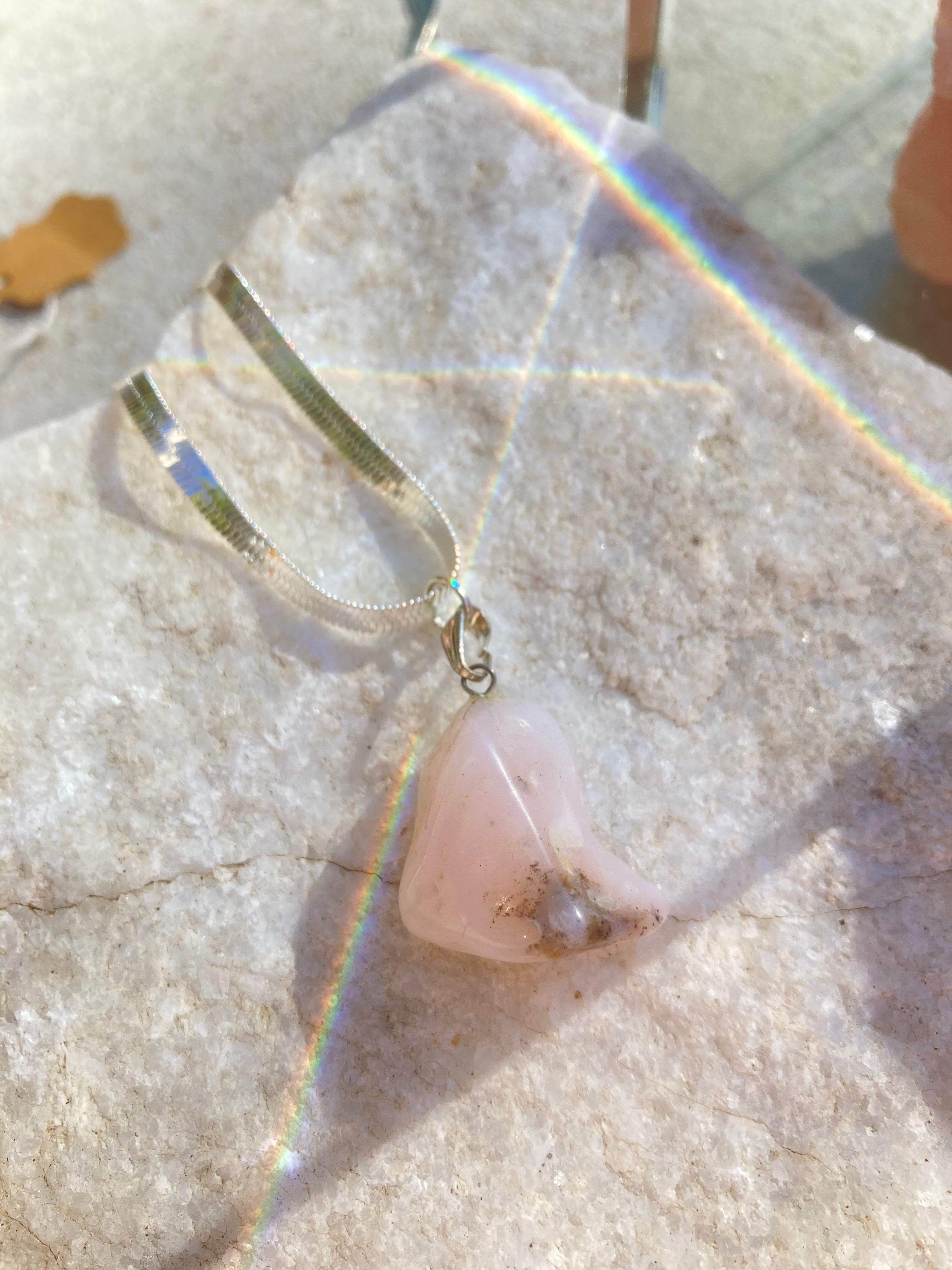 Dreamy Pink Opal Pendant