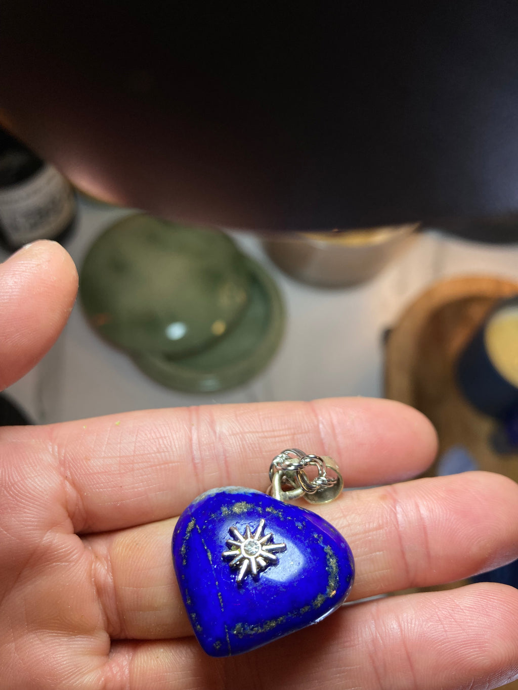 Celestial Heart Lapis Lazuli Pendant