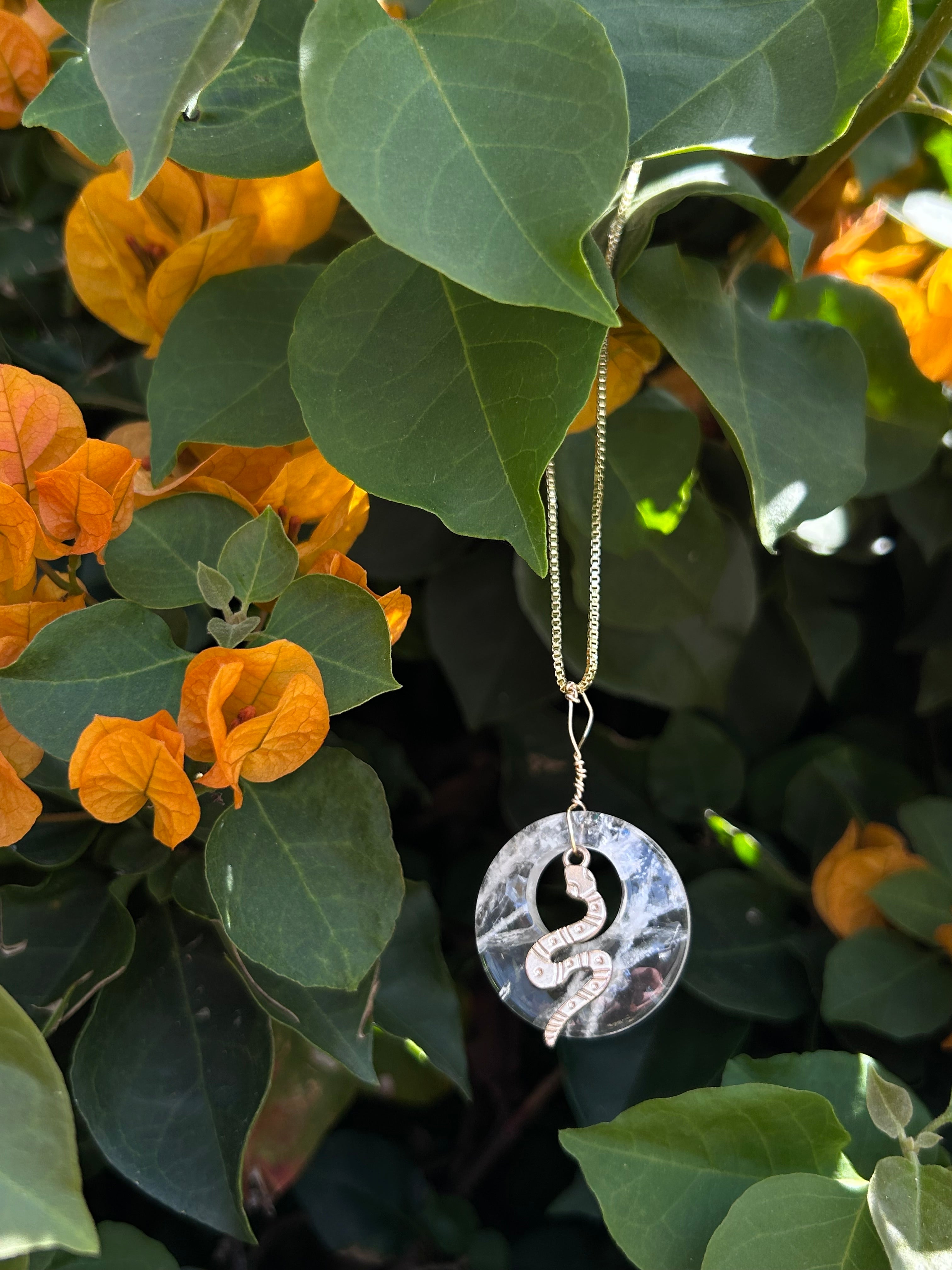 Mystic Serpent Clear Quartz Pendant